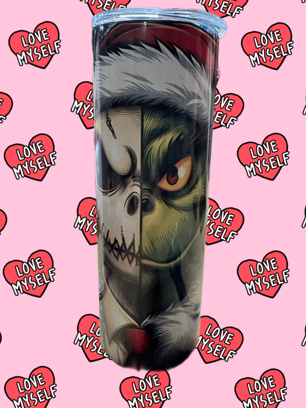 Christmas grinch/nightmare before Christmas 20oz tumbler